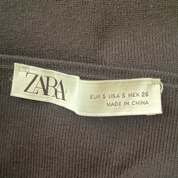 ZARA Black Sheer Puff Sleeve Bodycon Mini Dress Small Blogger Favorite - Picture 14 of 14